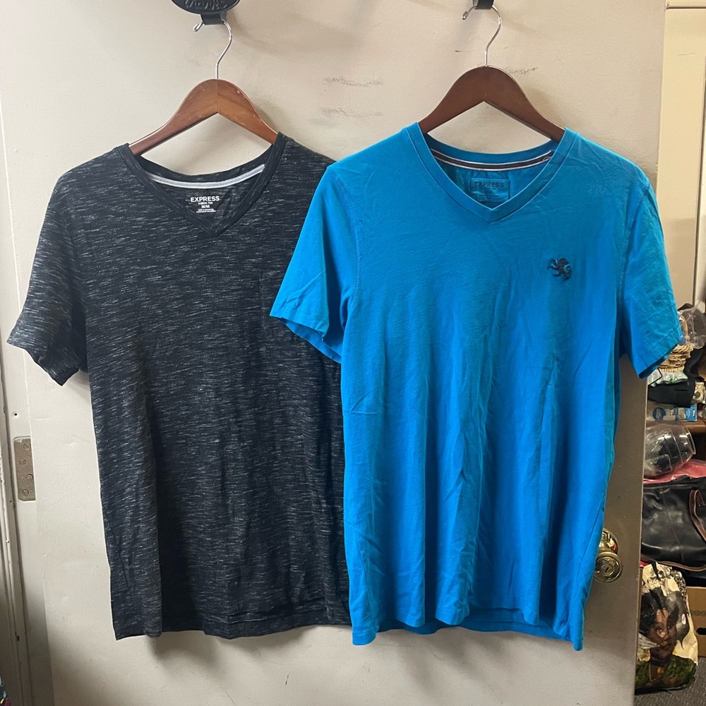 Express men’s size medium, 2 pack, V neck short sleeve t-shirts